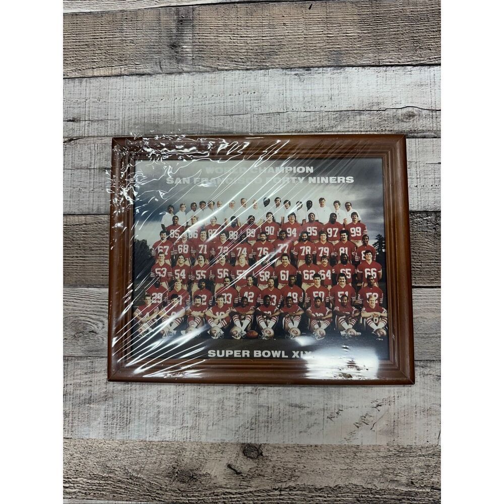 Vintage NFL San Francisco 49ers Super Bowl XXIII Champions Team Photo Framed
